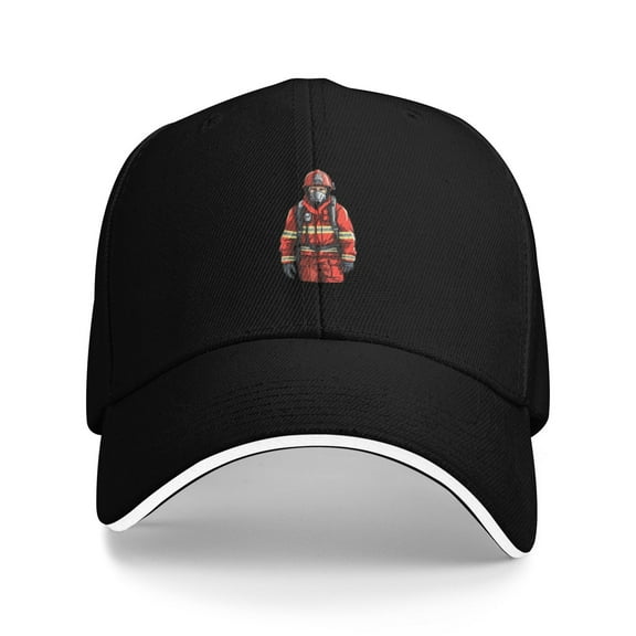 Firefighter Logo Men Women Sandwich Cap Classic Baseball Capunisex Adjustable Casquette Dad Hat