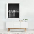 thumbnail image 2 of Manhattan from Jersey City B&W - Jersey City New Jersey Photography White Framed Wall Art Print 30 x 40 inches, 2 of 3