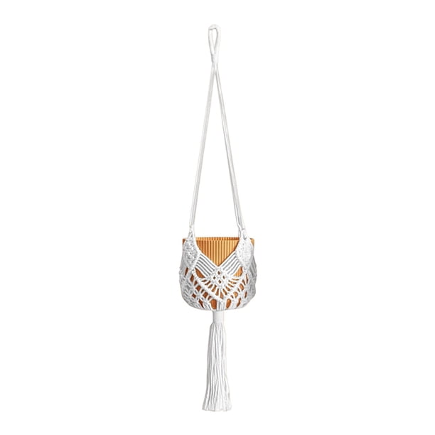 Kit de cesta colgante tejida DIY con bolsa de malla y cordón suave para macetas, soporte para macetas, decoración de pared para interiores y exteriores, ideal para sala de estar, balcón, dormitorio y
