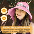 thumbnail image 4 of Sun Hat for Women Neck Flap Wide Brim UV Protection UPF 50+ Foldable Fishing Cap with 2 Replaceable Ribbon by Solaris, 4 of 6