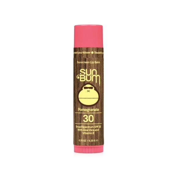 Bálsamo labial protector solar Sun Bum SPF 30, vegano, sabor a granada