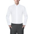 Men's Slim Fit Dress Shirt Solid Spread Collar Men Shirts Long Sleeve
