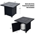 thumbnail image 2 of Gymax 32'' Patio Table de Foyer Chauffage au Propane 40 000 BTU W / Certification CSA, 2 of 9