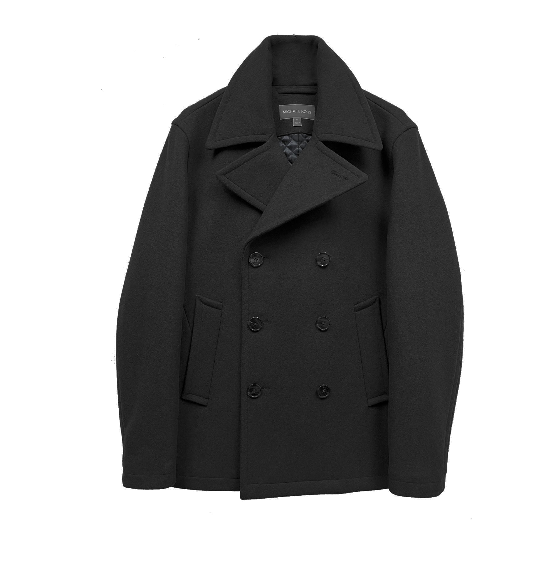 【24AW】DOUBLE FACE PEA COAT(BLACK) Michael Kors Men's Double Breasted Wool Peacoat, Black XL