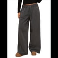 thumbnail image 1 of Pantalones Deportivos de Pierna para Mujer, Holgados, con Cordón, de Cintura Alta y Bolsillos Gris Carbón L, 1 of 10