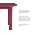 thumbnail image 4 of Linon Adirondack Sturdy Solid Acacia Wood Outdoor Coffee Table in Red Stain, 4 of 12