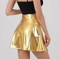 thumbnail image 7 of qolati Women's Glitter Pleated Mini Skirts Y2k High Waisted Flowy A-Line Short Skirt Vintage Dance Party Skating Skirt, 7 of 7