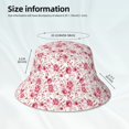 thumbnail image 4 of Vsdgher Rose Flowers Print Bucket Hat for Men&Women Bucket Hat Reversible Summer Double-Side-Wear Travel Gardening, Beach, Camping, Hiking, Fishing Cap, 4 of 5
