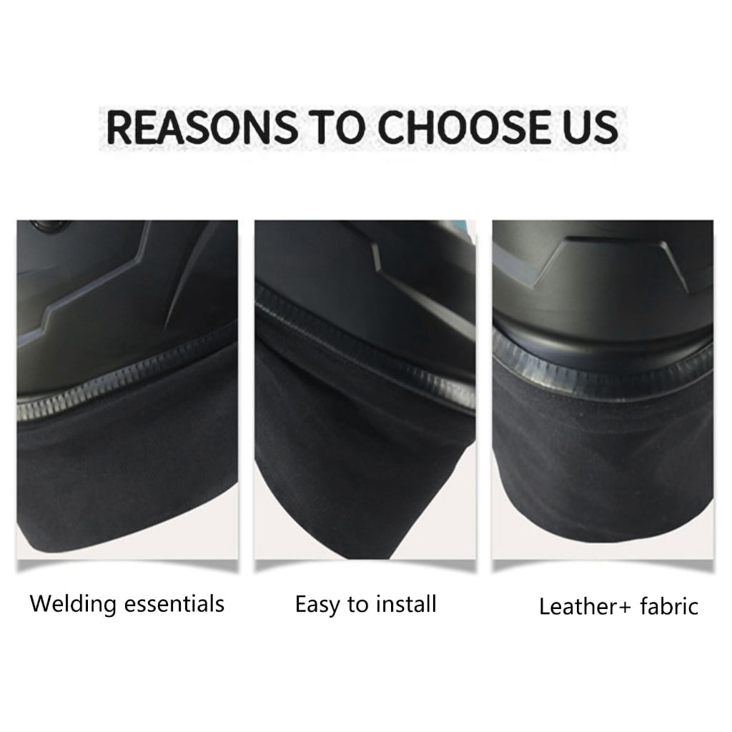 2PCs Welding Protective Gear Set Generic Fit For Most Helmets Easy Push In Clip Heat Flame Resistant Materials