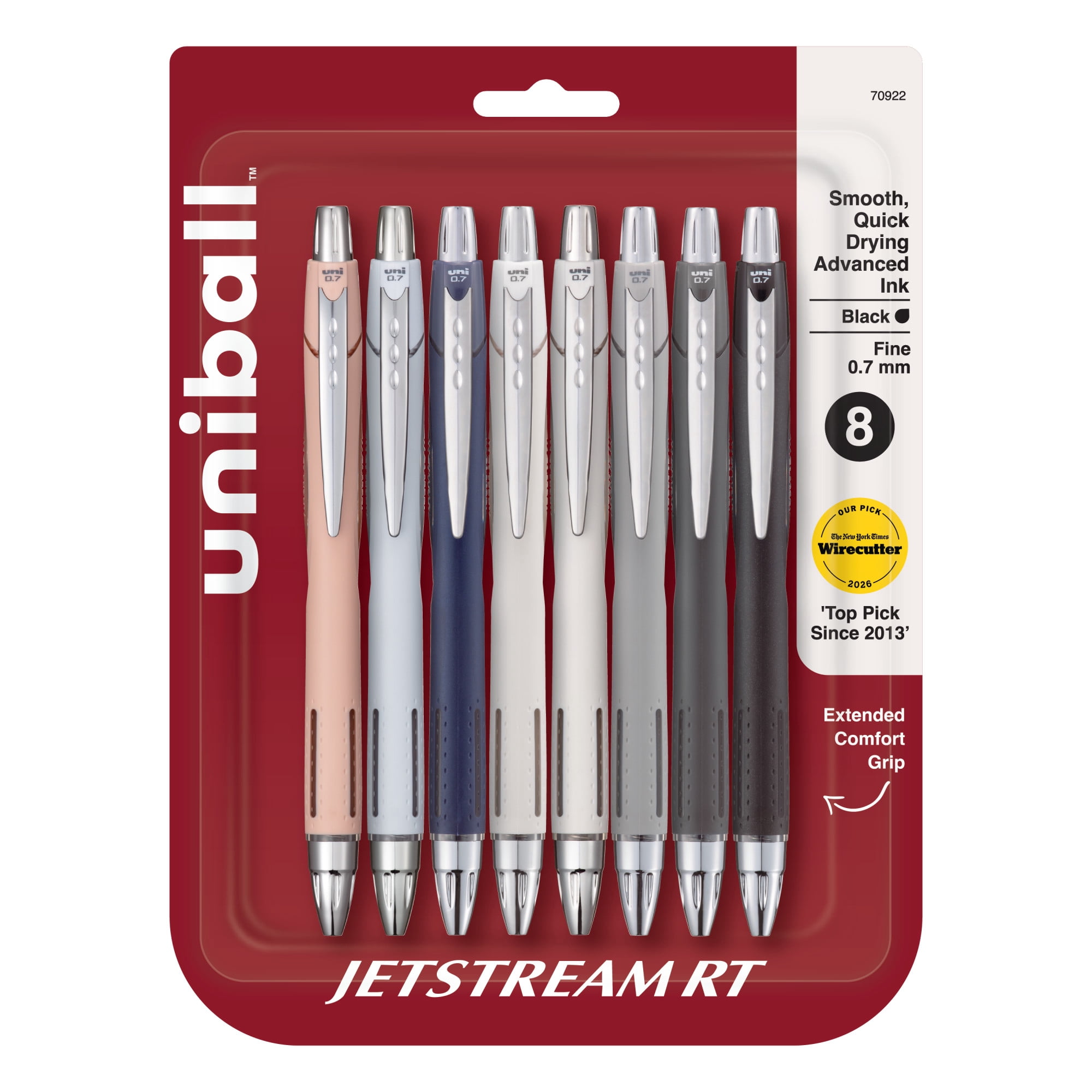 STAGEEK Black Gel Pens GX3, 6Pcs Fine Point Smooth Writing Pens