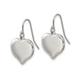 thumbnail image 2 of Stainless Steel Polished Heart Dangle Shepherd Hook Earrings, 2 of 3