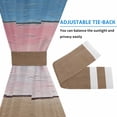 thumbnail image 4 of Pink Blue Brown Door Curtains for Door Window, French Sidelight Front Back Door Curtains With Tieback, Farmhouse Gradient Wooden Plank Art Kitchen Rod Pocket Drapes Panel, 25"x72", 4 of 5