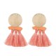 thumbnail image 2 of Pendientes étnicos Bohemios con Borlas Y Gota Colgantes Declaración Mujeres Niñas Boda Rosado Fernando Pendientes bohemios, 2 of 8