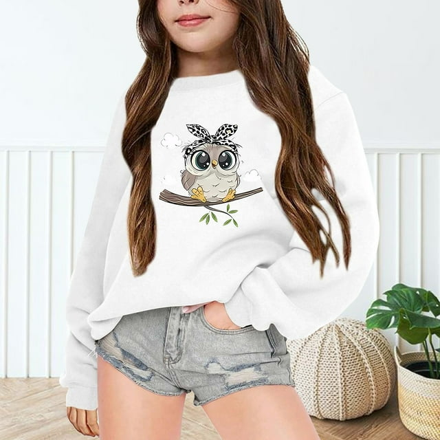 Survêtement Garçon Manches Longues Imprimé Chandail Col Rond Automne Hiver Vêtements Fille 9-10 Ans