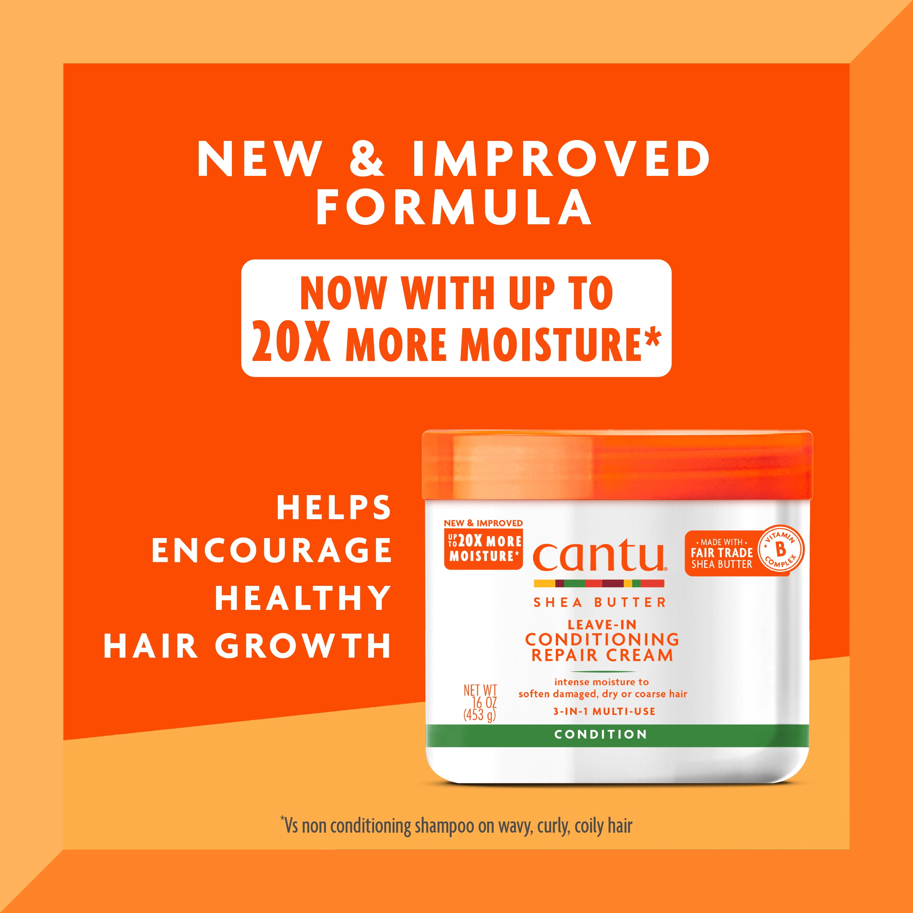Cantu Shea Butter LeaveIn Conditioning Repair Cream, 16 oz  (图2)