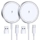 thumbnail image 1 of Bohuma Cargador inalámbrico magnético para iPhone: cargador Mag Safe Pad de carga rápida, paquete de 2, compatible con iPhone 16 15 14 13 12 Pro Max Plus y Airpods 2 3 Pro (sin adaptador), 1 of 5