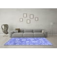 thumbnail image 3 of Ahgly Company Machine Washable Indoor Rectangle Abstract Blue Modern Area Rugs, 3' x 5', 3 of 4