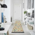 thumbnail image 4 of Yayeee Runner Rug for Bedroom 2'x6' Machine Washable Hallway Non Slip Mat, Beige Cartoon Animals, 4 of 8
