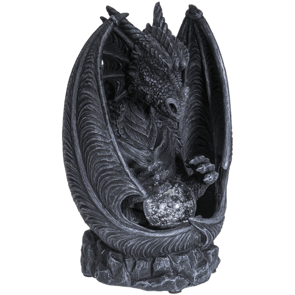 Pacific Giftware Guardian Dragon LED Lighted Stonewall Mountain Faux Stone...