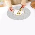 thumbnail image 5 of FYTPOV Simplicity Placemats, Leaves Pattern Round Placemats for Kitchen and Dining, Valentines Day Decorations, Christmas Placemats for Party Home Decor, Table Decor, 5 of 6