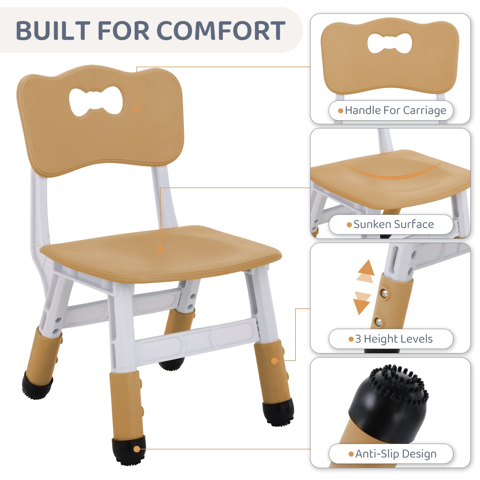Arlopu 4 in 1 Kids Table and 2 Chairs Set with 2 Drawers, Toddler Table and Chair Set for Ages 3-10, Graffiti & Building Blocks Double-Sided Tabletop, Height Adjustable