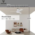 thumbnail image 2 of Ventilador de techo Vagizm 107 cm blanco con luz y control remoto, 2 of 7