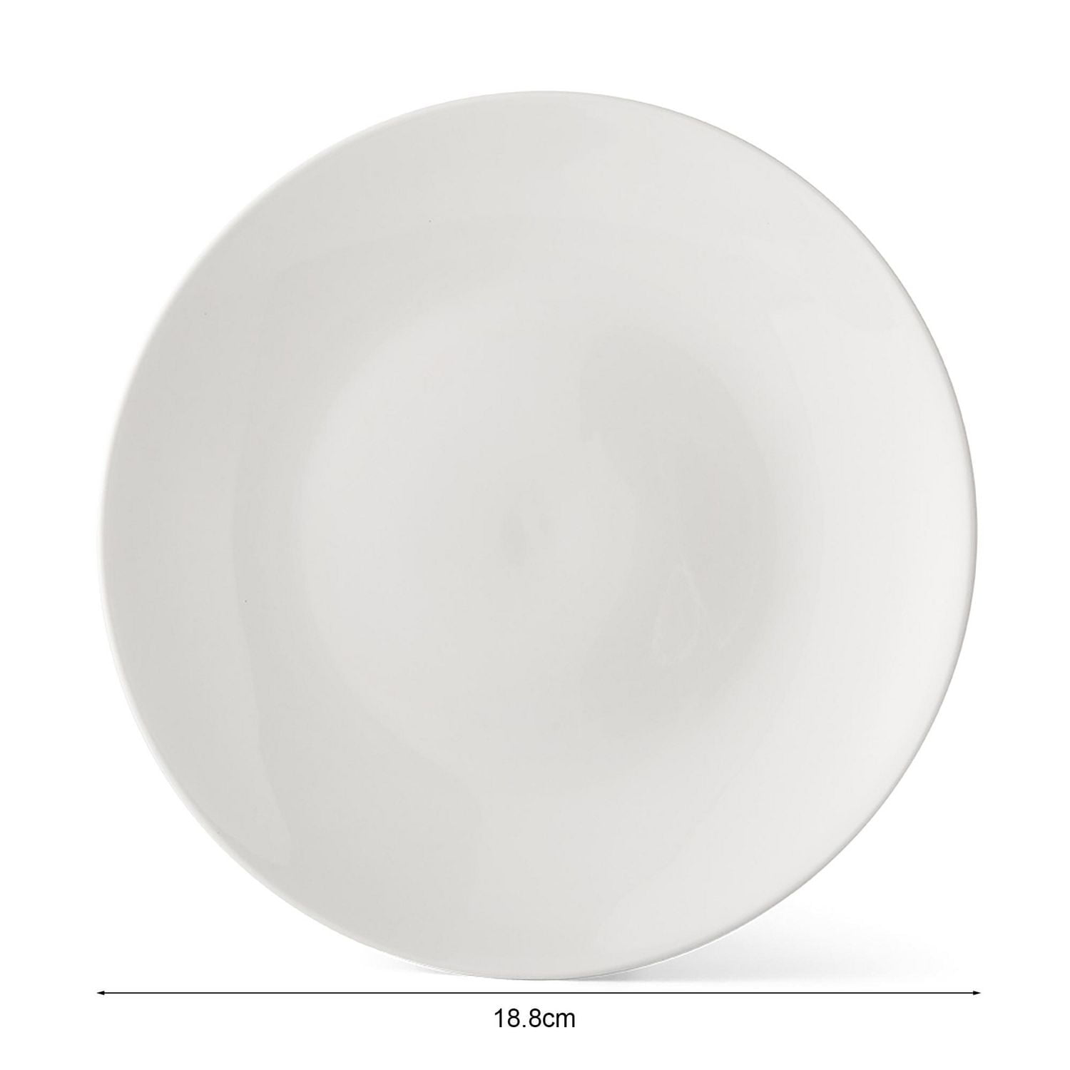 Mainstays Glazed White Round Stoneware Salad Plate, 7.5”
