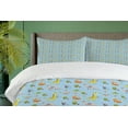 thumbnail image 4 of Ambesonne Alphabet Duvet Cover Sets, Animals with Letters, 2-King, Pale Sky Blue Multicolor, 4 of 7