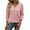 #1 PINK, variant on SHIBEVER Long Sleeve Shirts for Women V Neck Tops Fall Clothes Casual Ribbed Knit Tunic Tops with Pocket Lightweight Pullover Sweatshirts Blouses T-shirts Solid Color Pink
