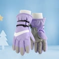 thumbnail image 2 of Staki Kids Winter Gloves Snow Waterproof Ski Cold Weather Insulated Outdoor Snowboard Gloves for Boys Girls(Purple,4-6 Years), 2 of 9