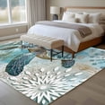 thumbnail image 4 of Retro Sea Turtles Large Area Rugs 6x9 ft Ocean Sea Stars Corals Animal Washable Rug Non Slip Indoor Carpet Absorbent Floor Mat for Living Room Bedroom Dining Room, 4 of 9