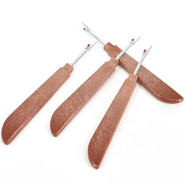 4 Pieces Steel Plastic Handle Seam Ripper Craft Stitch Unpicker Thread Sewing Threads Cross-stitch Accessory Needlework Supplies Large