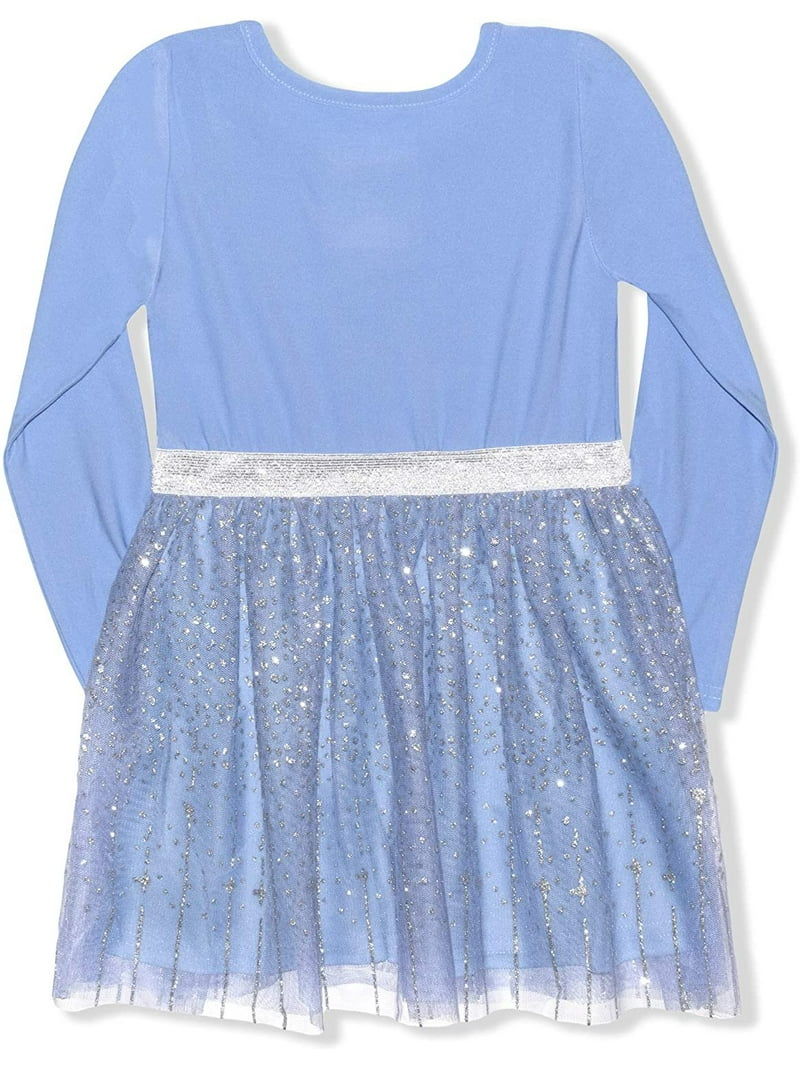Disney Frozen Girl's Elsa Long Sleeve Dress, Knee Length Casual Clothing  for Kids - Walmart.com