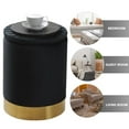 thumbnail image 2 of Round Footstools Velvet Storage Ottoman Multipurpose Footrest Stool with Metal Base Modern Vanity Stool Chair Foot Stools Small Side Table Support 300lbs Padded Seat for Living Room & Bedroom, Black, 2 of 7