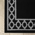 thumbnail image 6 of Washable Skid-Resistant Runner Rug, Trellis Border , Black and Twisted Grey , 26" x 45"/26" x 60", 6 of 9