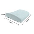 thumbnail image 5 of Pale Blue Lumbar Pillow, Elliptical Shapes with Star Like Inside Wavy Bold Chain Pattern, Soft Back Cushion for Office Chairs with Adjustable Straps, 14" x 13", Pale Blue White, by Ambesonne, 5 of 7