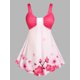 thumbnail image 1 of Tank Top de Cintura Imperio con Estampado de Flores en Talla Extra Rosegal  Camisetas sin mangas de talla grande, 1 of 5