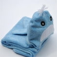 thumbnail image 1 of Little Kid Whale Hooded Bamboo Turkish Towel - Blue, 2T-5T, 1 of 1
