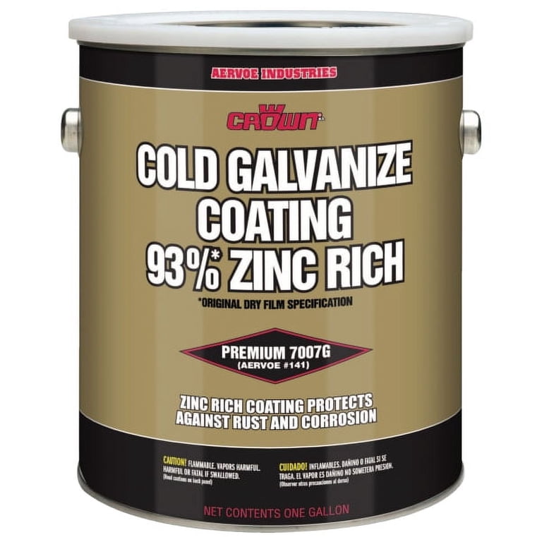 Crown, Cold Galvanize Coating, 1 Gallon, 93% Zinc Rich - Walmart.com