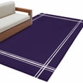 thumbnail image 2 of Pure Darkorchid Area Rug 4x6 FT, Non Slip Kids Room Carpet, Simple Solid Color Washable Soft Floor Carpet Non-Shedding Throw Rug for Dorm Kitchen Study Room Home Office Bedside, 2 of 9