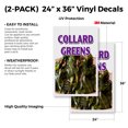 thumbnail image 2 of Collard Greens (2-PACK) 24" x 36" Vinyl Decals | Sign Insert Peel & Stick Decals Stickers Window Signs, 2 of 2