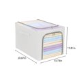 thumbnail image 3 of Clothes Storage Organizer Bins Containers, Stackable Storage Bins-Foldable Oxford Cloth Steel Frame Storage Box For Clothing Storage Reinforced Handles Steel Storage Bins On Clearance, 3 of 5
