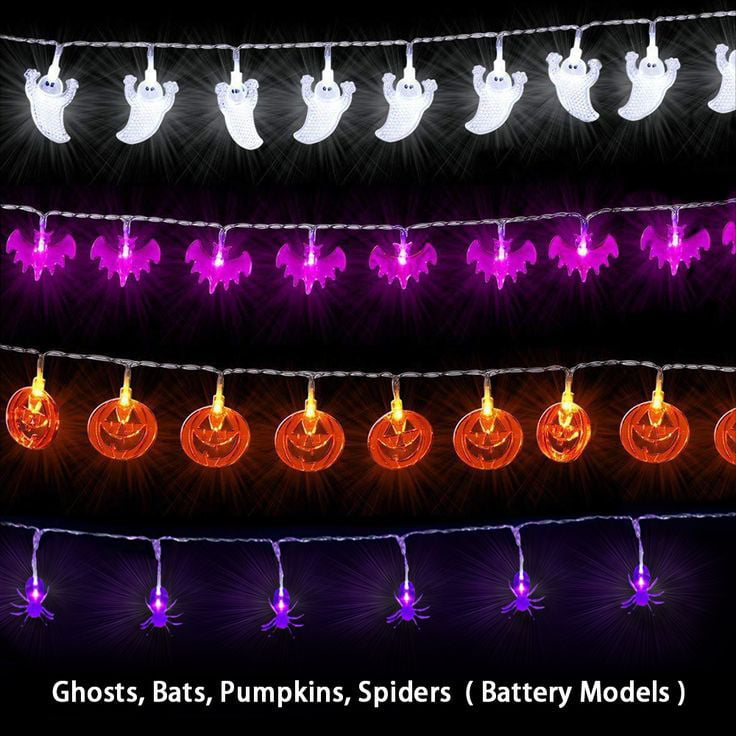 Halloween Party Decoration. Halloween Skull Light String Decoration Battery Operated Lights String Wireless Remote Control 30 LED Lights Dust-Proof and Waterproof Design Halloween Decorations