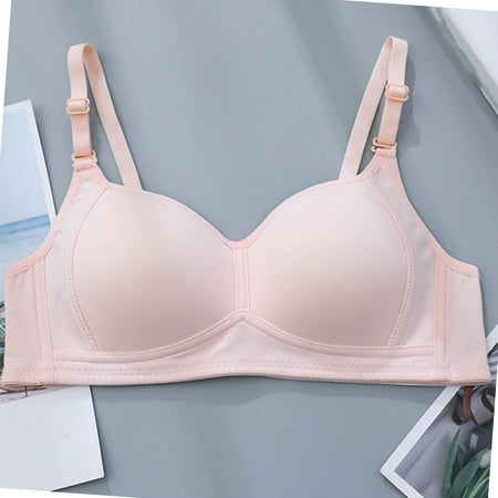 Great Deal: Woman Bras  Sujetadores Mujer  Girls Bra Thin Style Small Chest Push Up No Steel Ring Underwear Bra SOPATENOR Pink S