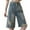 Blue-03, variant on Mitankcoo Womens Jean Shorts Casual Pockets Cut-off Summer High Waist Solid Color Everyday Wide Leg Denim Shorts S-4XL