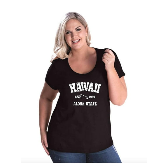 Women's Plus Size Curvy T-Shirt - Hawaii