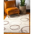 thumbnail image 2 of Unique Loom Autumn Circles Area Rug 5' x 8' Rectangular Beige/Brown, 2 of 5