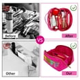 thumbnail image 5 of Preppy Bag Stoney Clover Makeup Bag Nylon Travel Cosmetic Bag Preppy Stuff Toiletry Bag Makeup Pouch Chenille Letter Makeup Bag Valentine's Day Birthday Gifts for Women Girls（Rose red）, 5 of 8