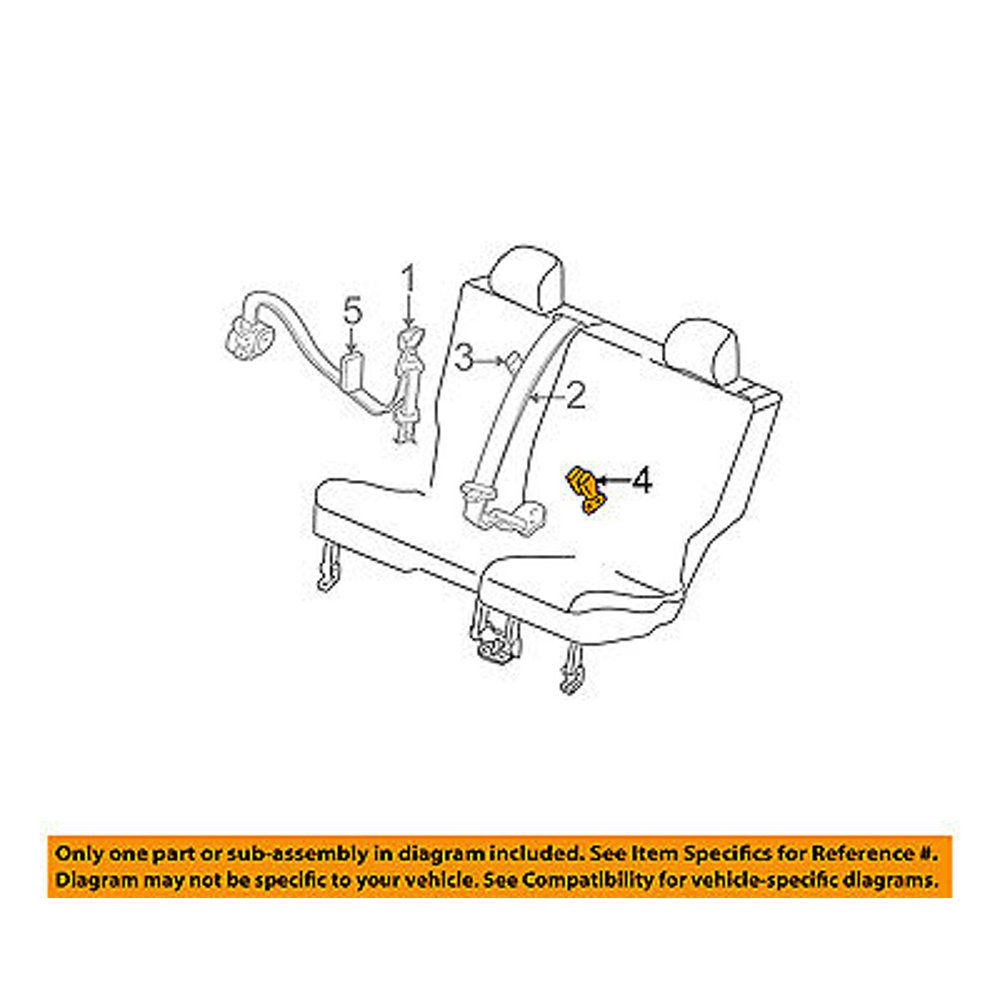 Jeep CHRYSLER OEM 0204 Liberty Rear Seat BeltsBuckle End Left