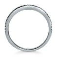 thumbnail image 4 of BERRICLE Sterling Silver Wishbone Wedding Rings Micro Pave Set Round Cut Cubic Zirconia CZ Curved Half Eternity Ring for Women, Rhodium Plated Size 10, 4 of 8